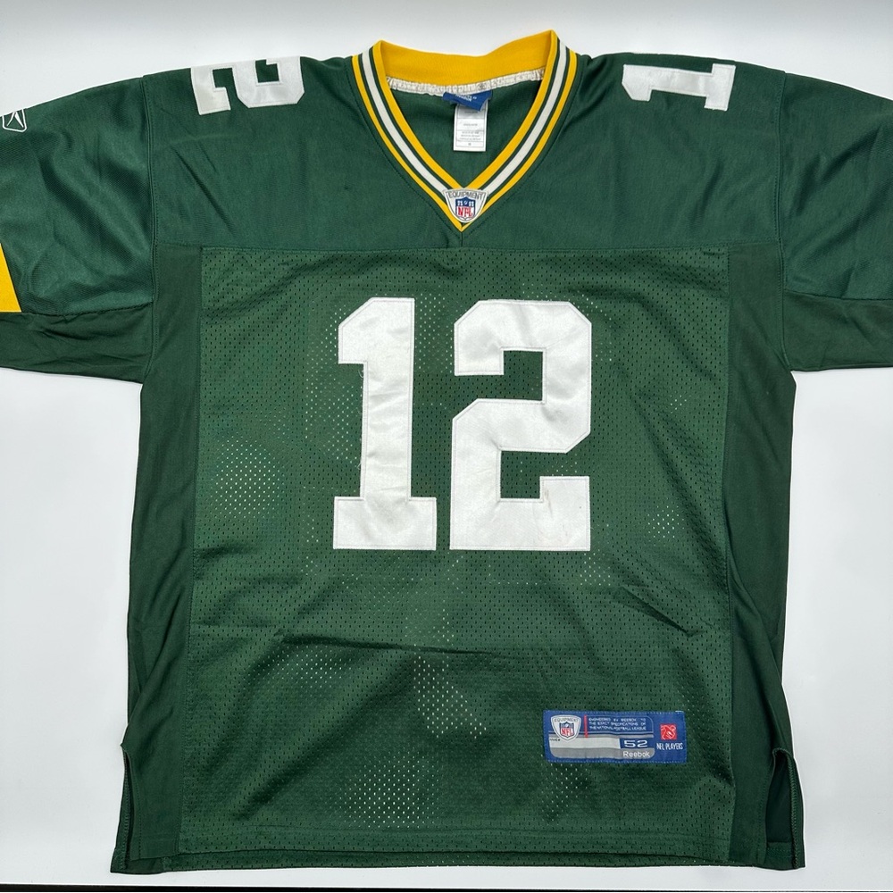 VTG Green Bay Packers NFL Jersey Aaron Rodgers Men’s XL 52 Reebok‎ Stitched READ